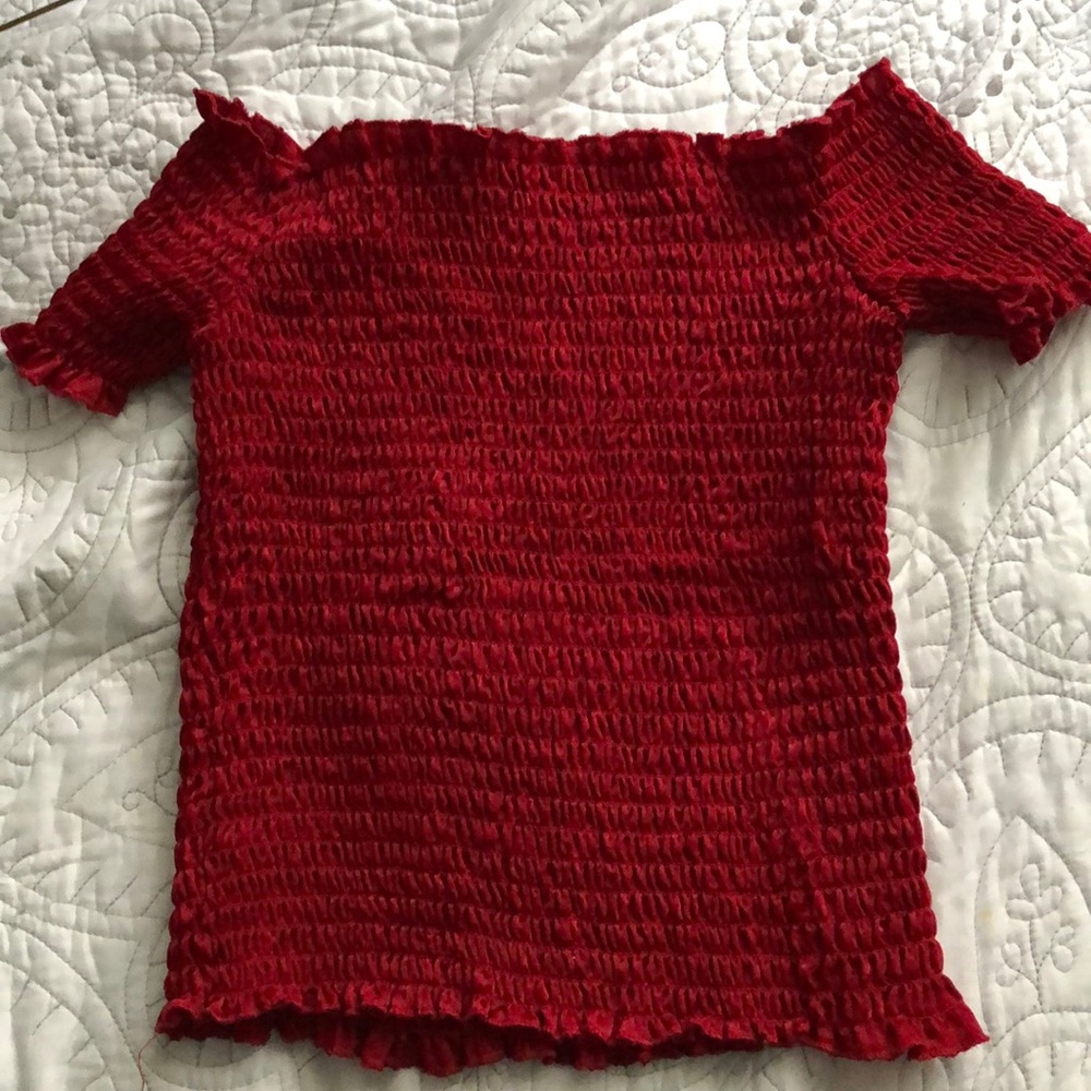 Off the shoulder crop top
